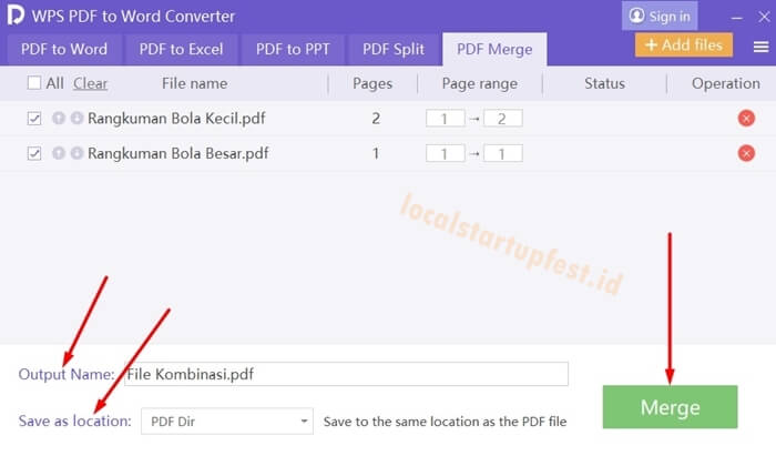 Cara Menggabungkan File PDF Offline dengan wpx office 4