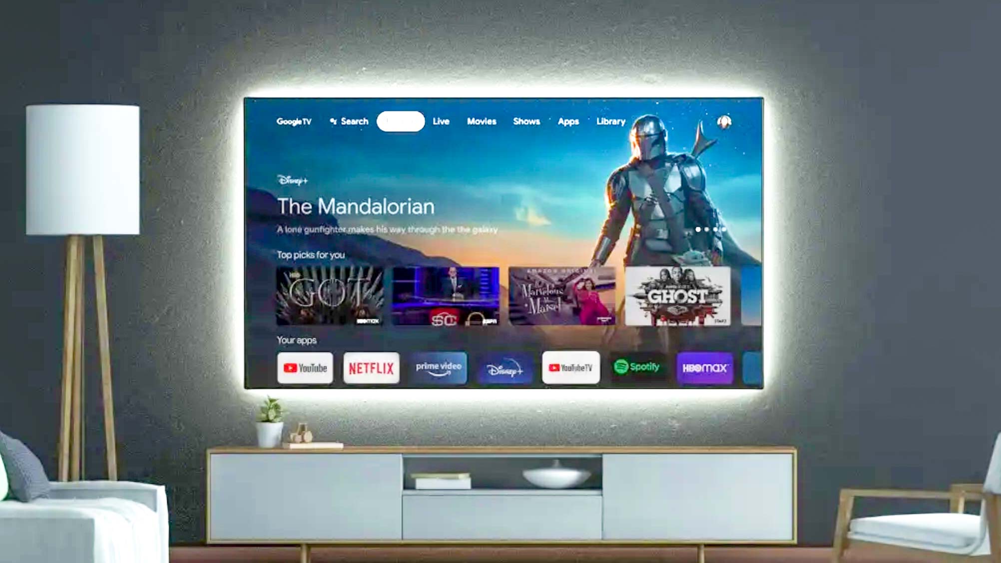 Google TV Menghadirkan Tampilan Baru pada Mode Aplikasi Saja 1 google tv