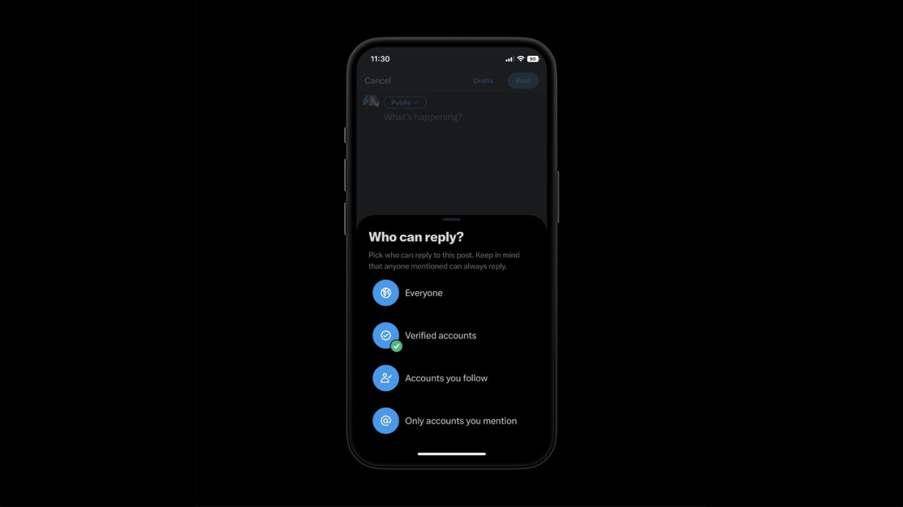 X Memperkenalkan Kontrol Baru yang Membatasi Balasan Hanya untuk Akun Ter-Verifikasi 1 X replies