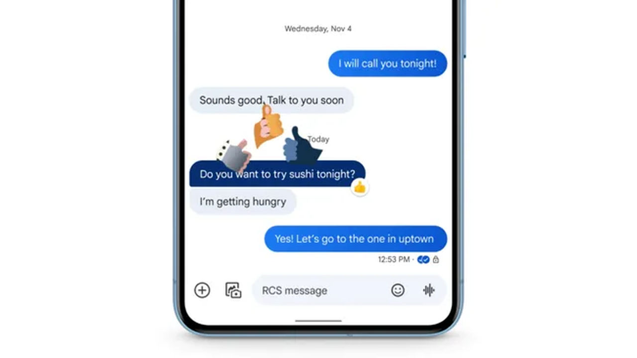 Google Messages Ramaikan Obrolan dengan Efek Reaksi Emoji! 1 Google Message Reaction