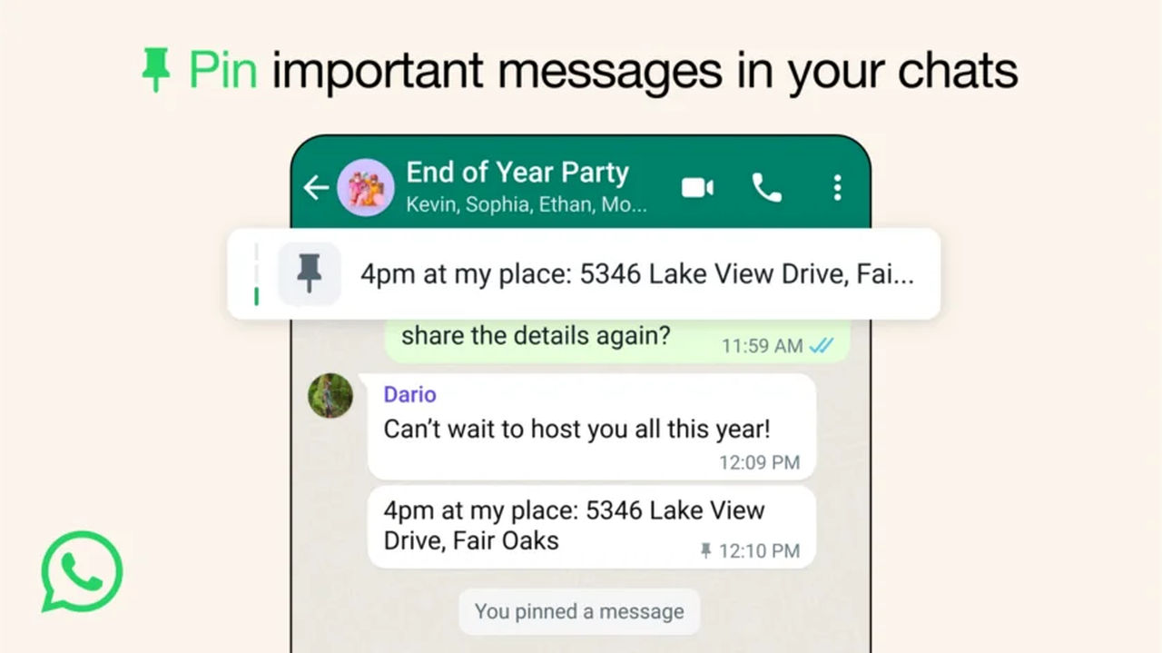 WhatsApp Mengizinkan Pin Pesan Berganda untuk Navigasi Obrolan yang Lebih Mudah 1 Whatsapp Pin Messages