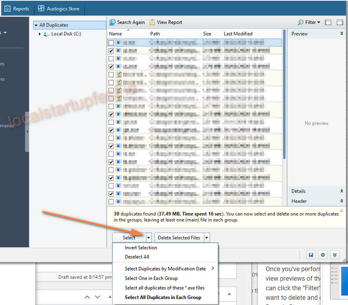 cara menghapus file duplikat 10