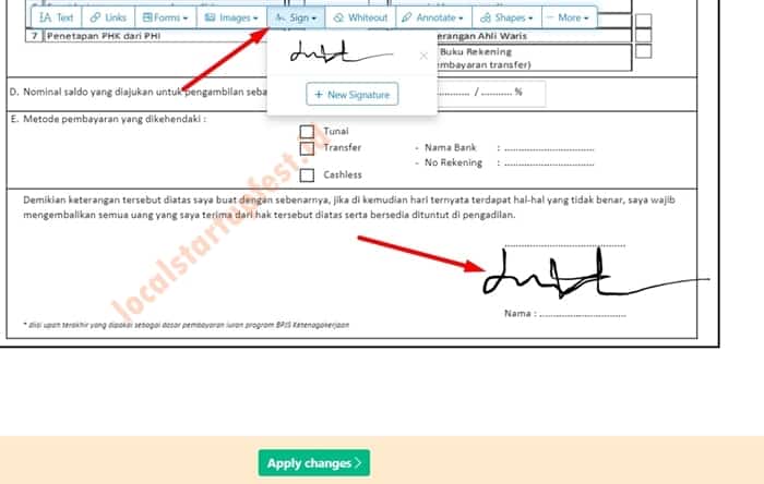 Cara Mengisi Formulir PDF Secara Online 4