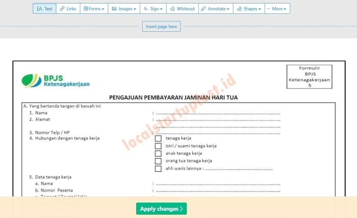 Cara Mengisi Formulir PDF Secara Online