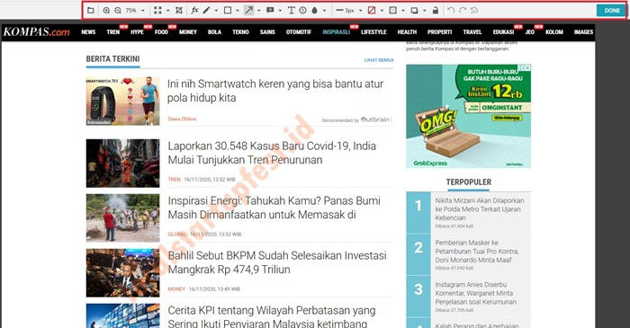 Cara Screenshot di Laptop dengan nimbus capture 14