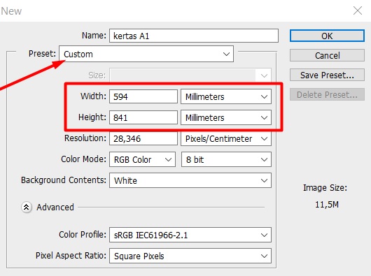 Ukuran Kertas A1 dalam mm, cm, inci, dan pixel 1 cara setting kertas a1 di photoshop