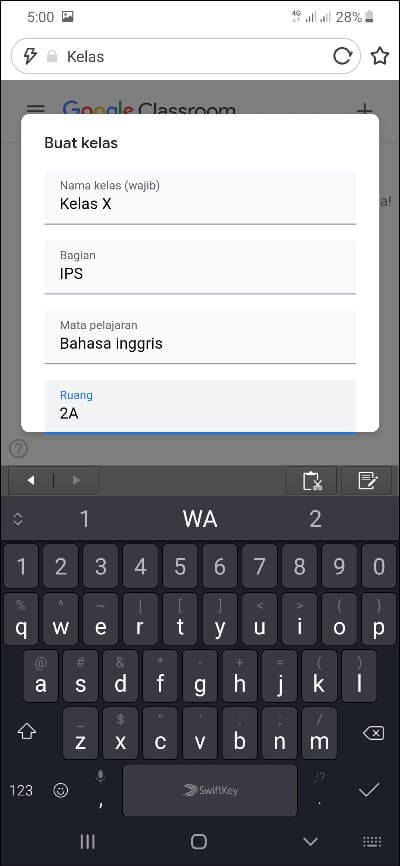 Cara membuat kelas di Google Classroom