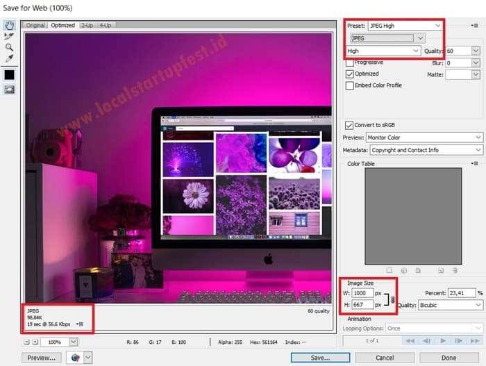 Cara memperkecil ukuran foto dengan photoshop 4