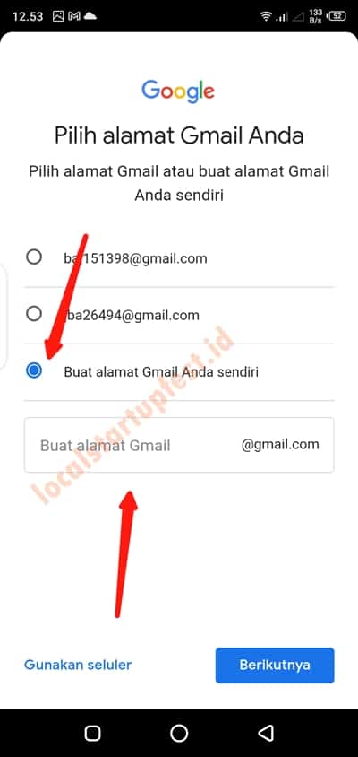 cara bikin email di hp14