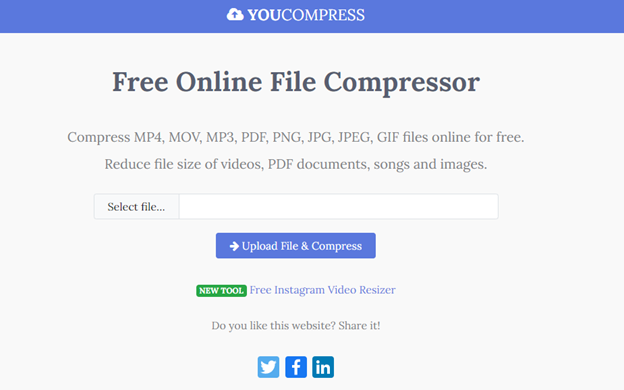 Cara Kompres Video Online Dan Situsnya 4 mengurangi ukuran video online dengan youcompress
