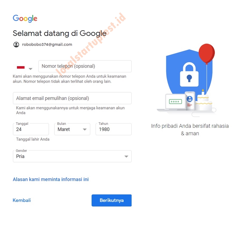 cara membuat email di laptop