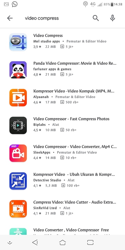 cara mengecilkan ukuran video dengan aplikasi