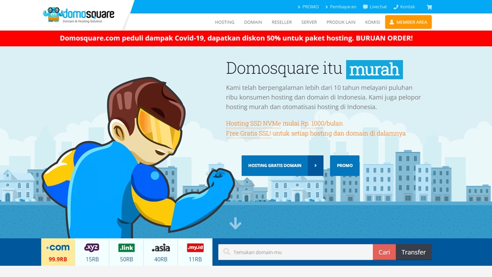 Review Domosquare; Penyedia Hosting Indonesia Berkualitas 1 domosquare