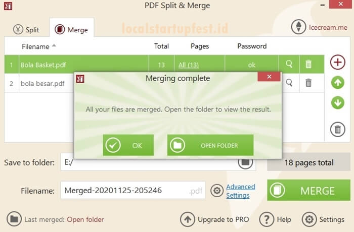 gabung pdf dengan Icecream PDF Split and Merge 10