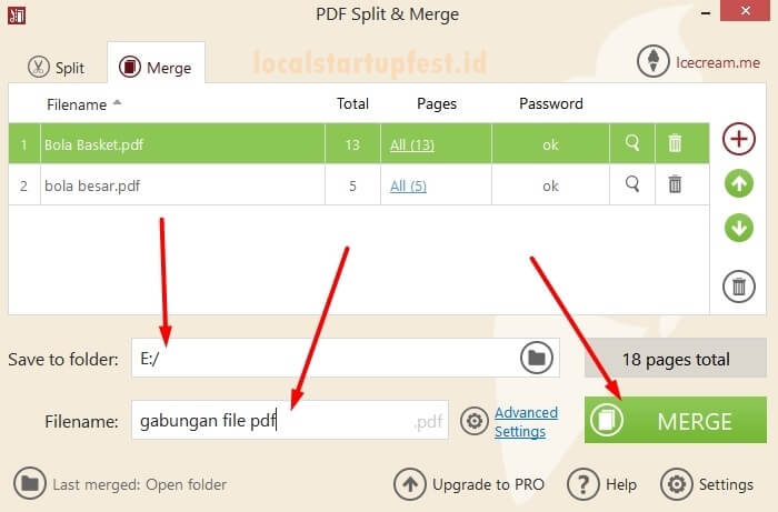 gabung pdf dengan Icecream PDF Split and Merge 9