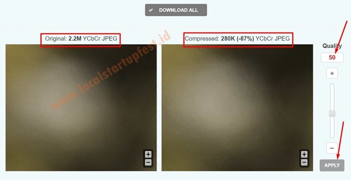 kompres foto online dengan CompressJPEG 21