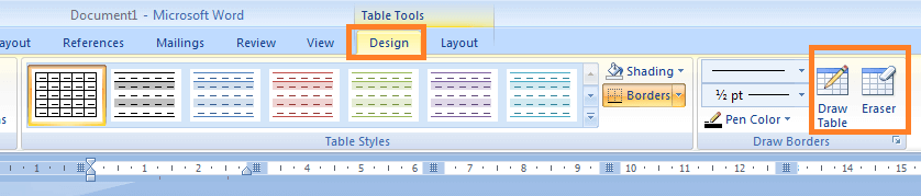 Pilihan Tabel Di Word