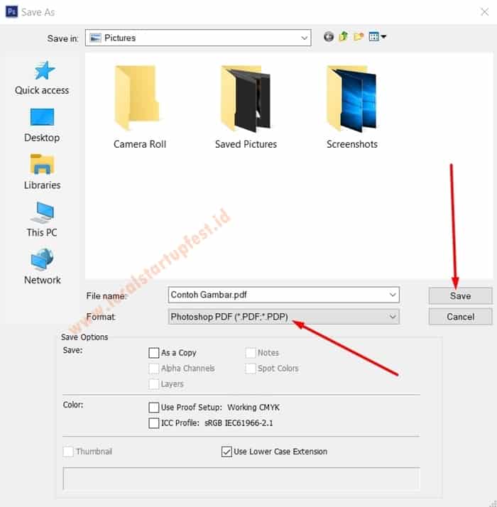 ubah JPG ke PDF Offline dengan photoshop 6