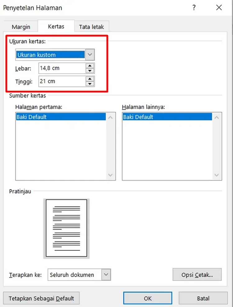 ukuran kertas a5 2